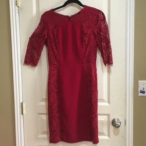 Red lace dress